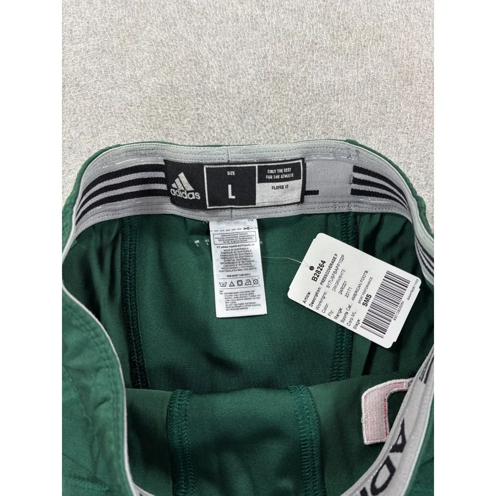 NWT Miami Hurricanes Adidas Stitched Gameday Football Pants (Men's Large)‎ Green